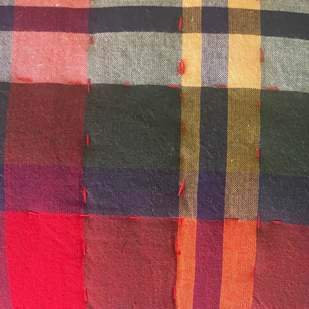 NWT Plaid Red and Gray Pillow - Picture 3 of 8